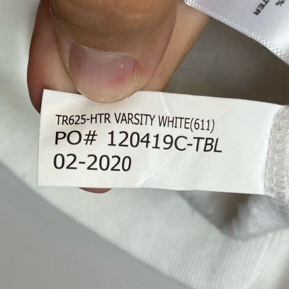 League 91 Varsity White V-Neck Sweatshirt Clemson Paw Size Small - Picture 7 of 8